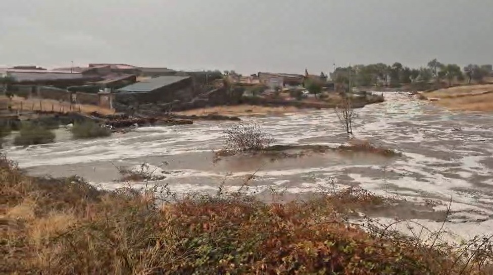 Intensas lluvias y desperfectos en Torrejoncillo en el día de Hoy (Contiene Videos)