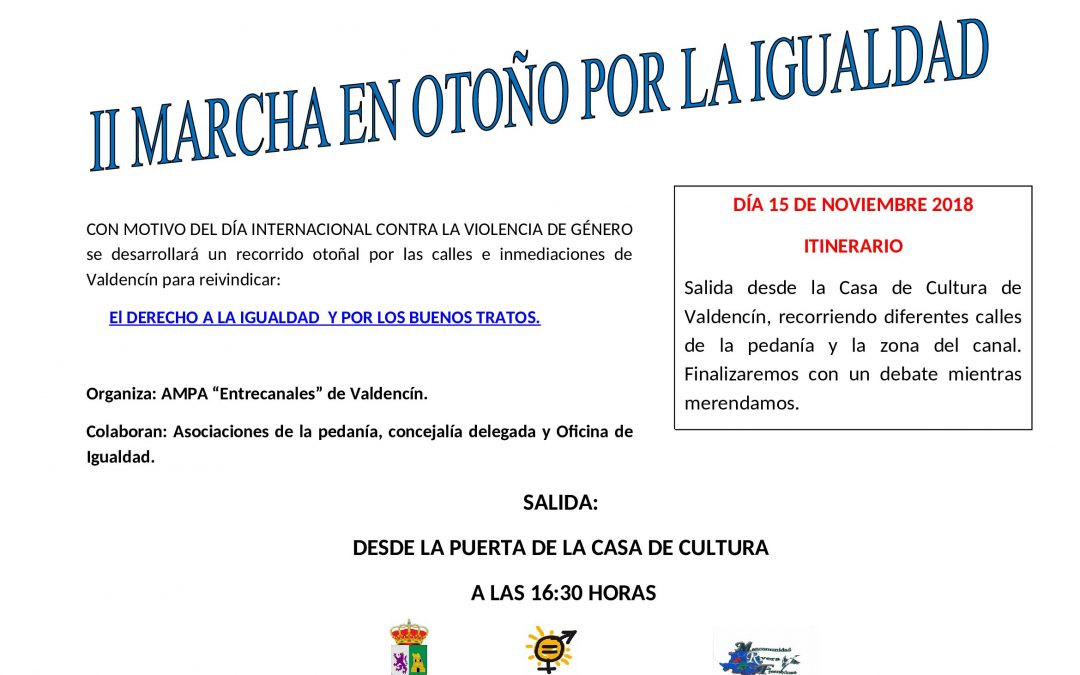 II Marcha en otoño por la Igualdad en Valdencín