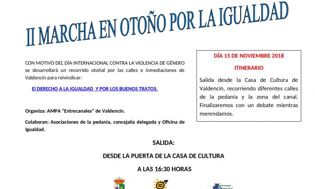 II Marcha en otoño por la Igualdad en Valdencín