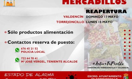 REAPERTURA DE MERCADILLOS