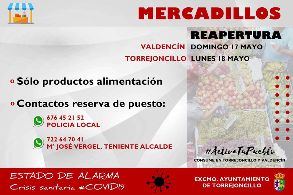 REAPERTURA DE MERCADILLOS