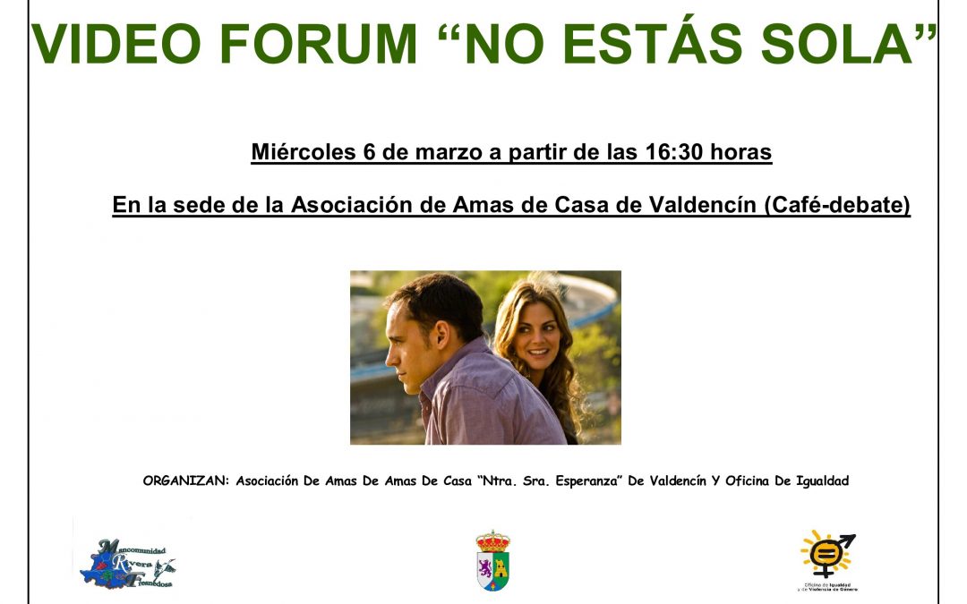 Video- Forum en Valdencín: «No estás sola»