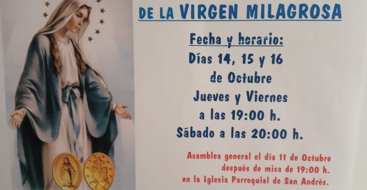 Solemne Triduo en honor de la Virgen Milagrosa