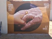 Mural reivindicativo por la Igualdad y los Buenos Tratos en Zarza la Mayor