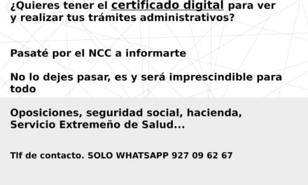 TU CERTIFICADO DIGITAL EN EL NCC TORREJONCILLO