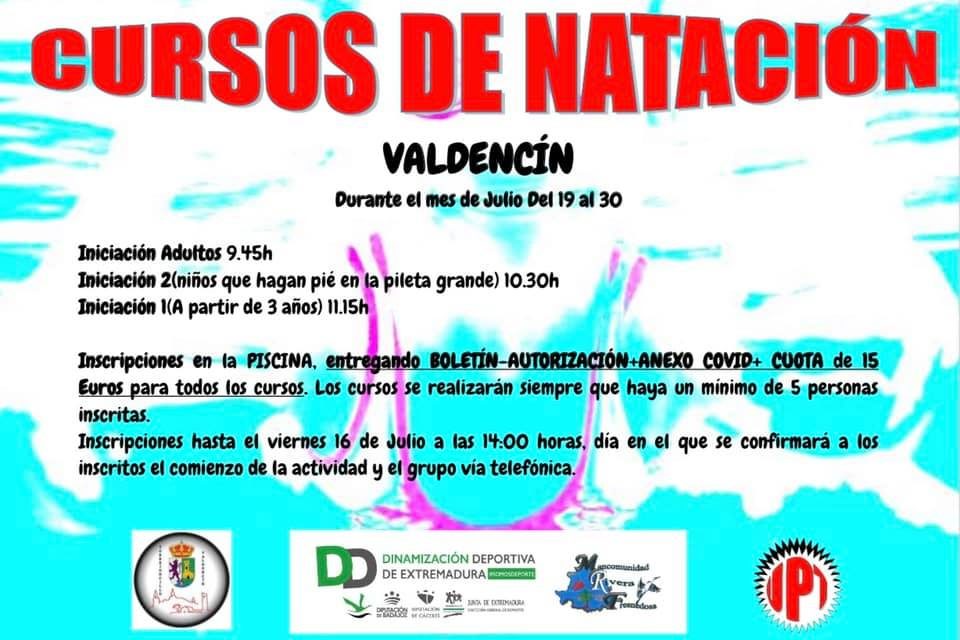 CURSOS DE NATACIÓN EN VALDENCÍN.