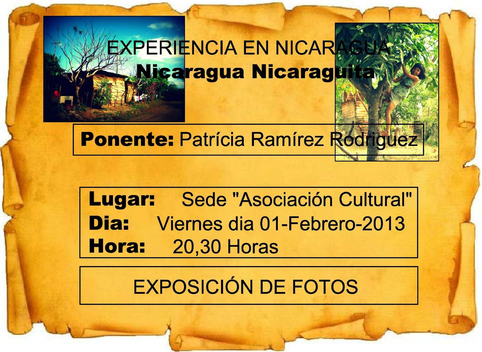 Charla «Nicaragua, Nicaragüita» este viernes en la Sede de la Asociación Cultural
