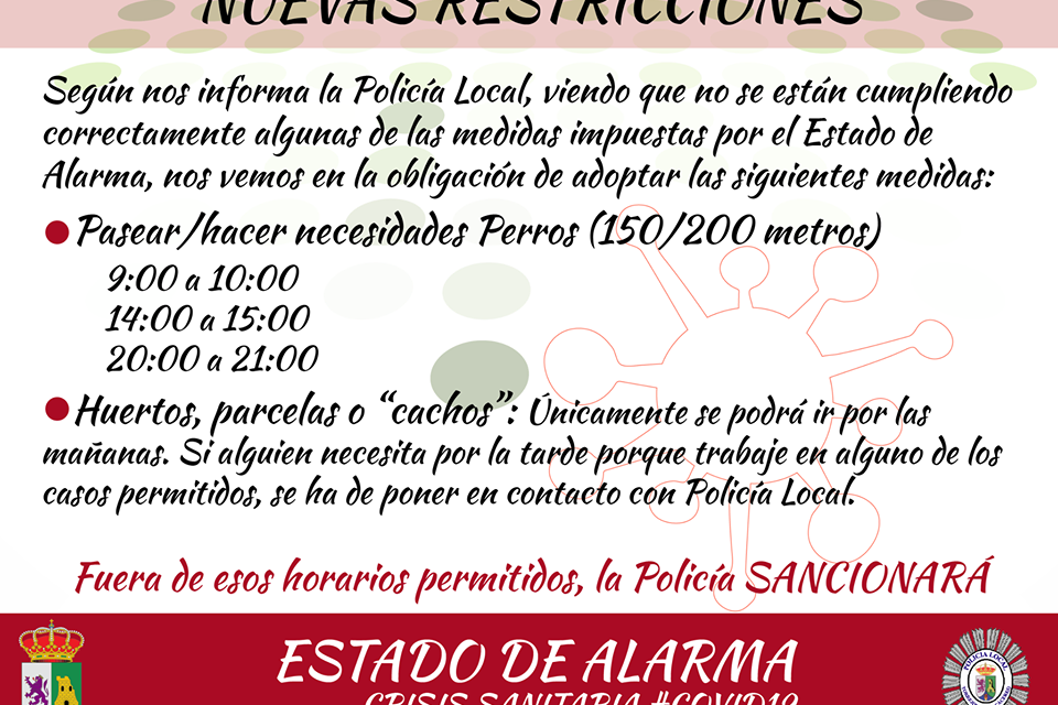 NUEVAS RESTRICCIONES #COVID19