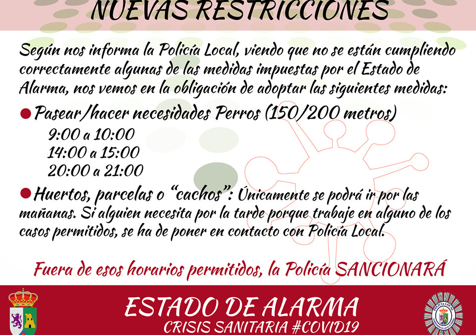 NUEVAS RESTRICCIONES #COVID19