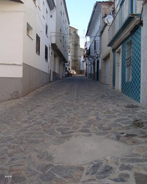 Calle cortada por obras