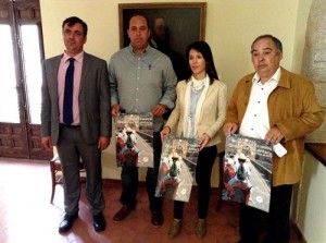 Samuel Fernández, Luis Mario Muñoz, Esther Gutiérrez y Félix Padilla, en la presentación de la ruta - EUROPA PRESS