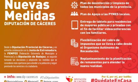 Diputación de Cáceres pone en marcha nuevas medidas de apoyo a diferentes sectores de la sociedad