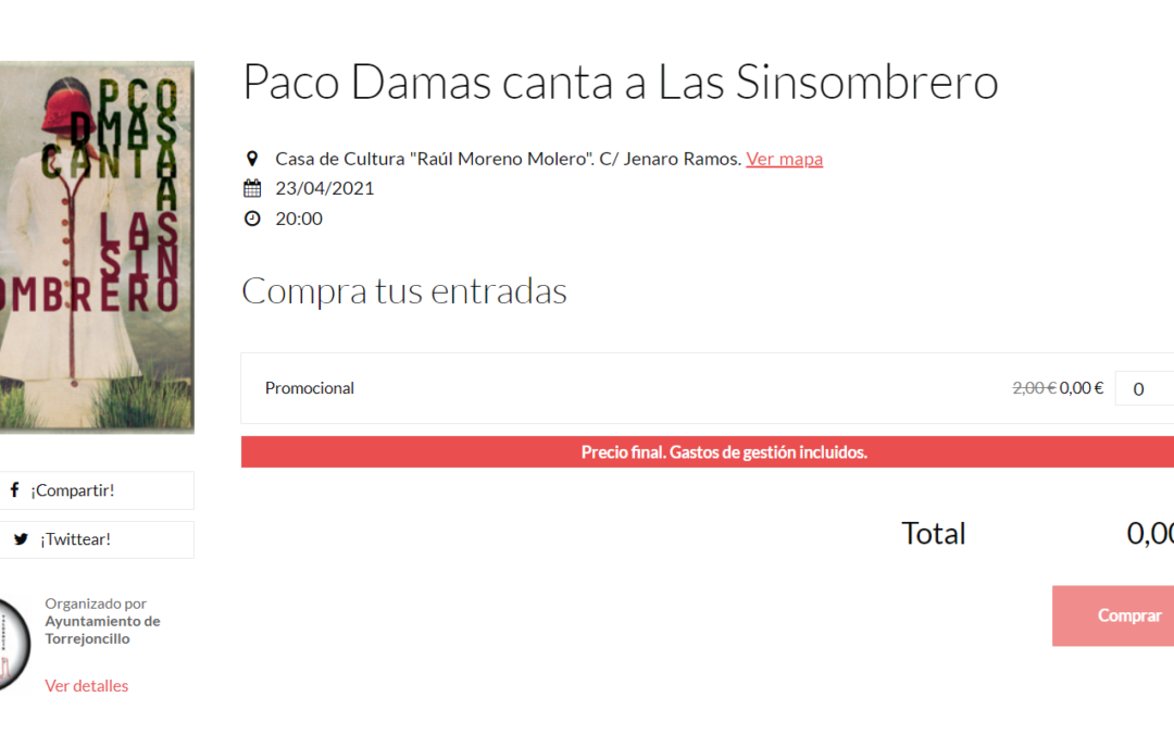 Nuevo servicio de Compra de Entradas por Internet
