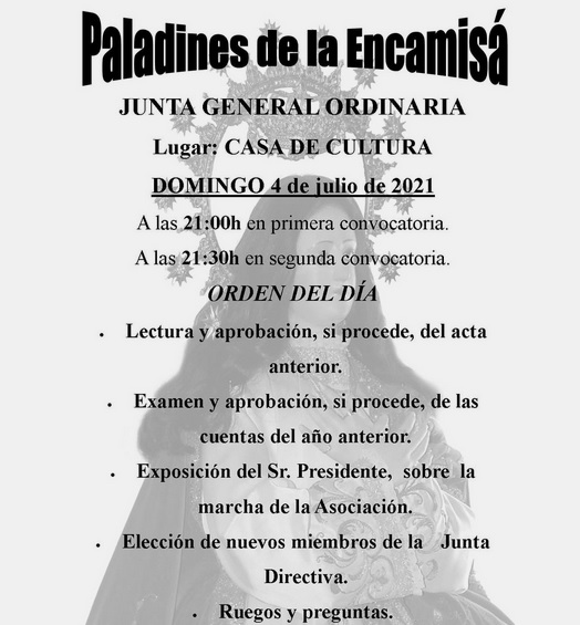 Junta General Ordinaria de la Asociación de Paladines de La Encamisá