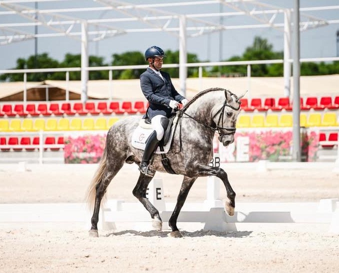 Pedro Emilio Serrano vuelve a ganar en el Concurso Nacional de Doma Clásica de Ecuextre en la Feria del Toro y el Caballo de Badajoz