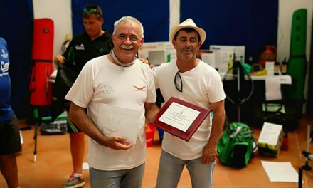 Juan Alfonso González de la Sociedad de Pesca Emérita de Mérida  ganador del primer concurso intersocial de la Sociedad de Pescadores Los Encinares