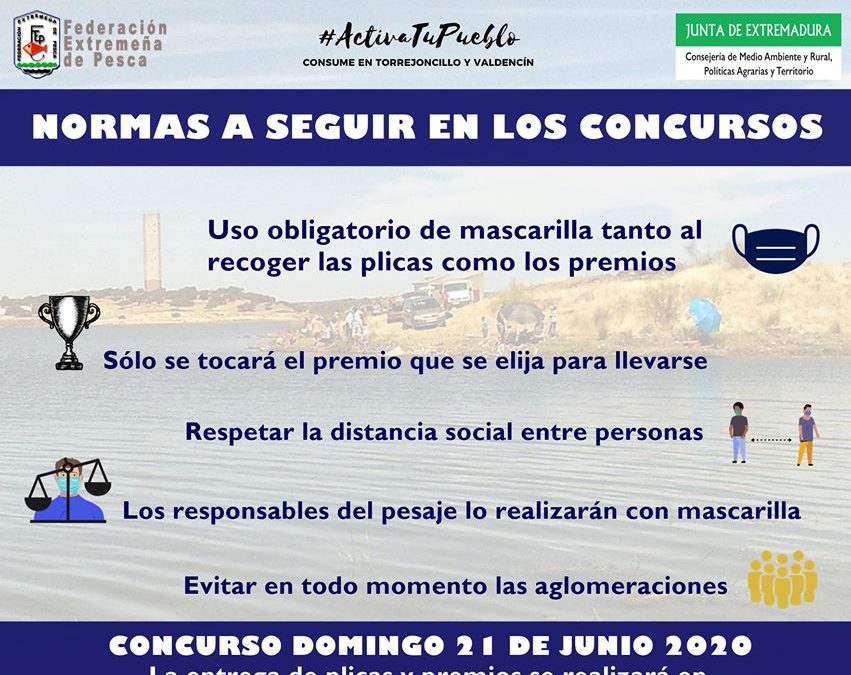 Normas a seguir en la reanudación de sus concursos deportivos tras el confinamiento debido al COVID-19