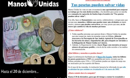 Tus pesetas pueden salvar vidas