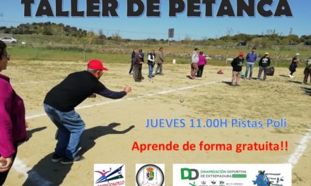 Mañana arranca el taller de Petanca