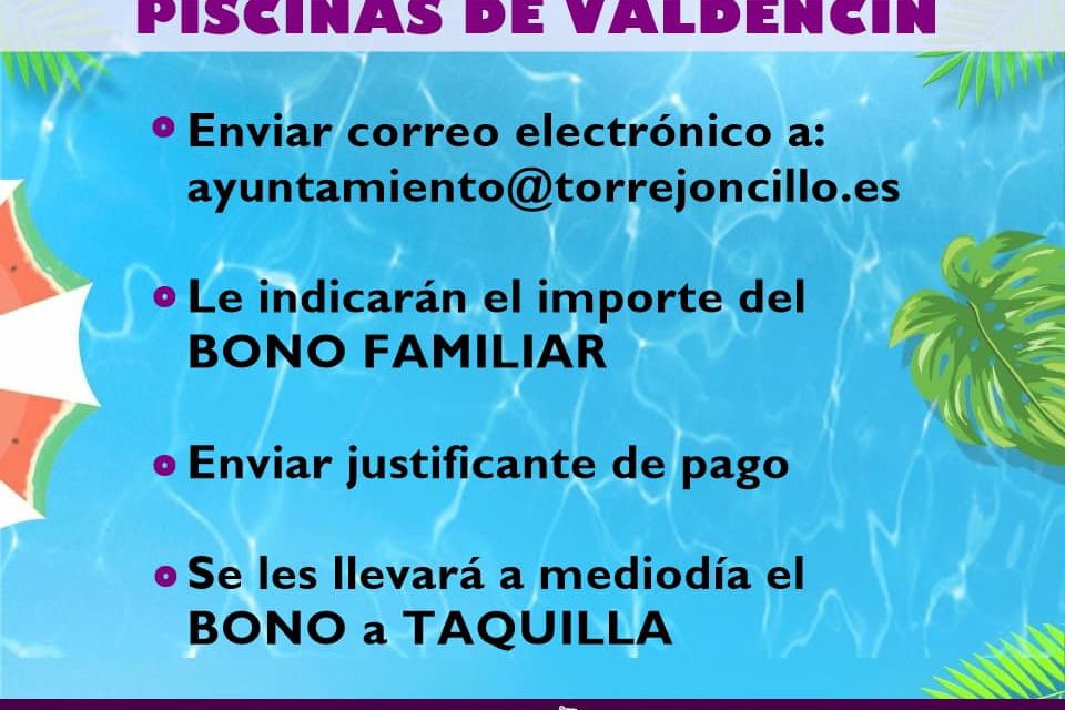 BONOS FAMILIARES PARA LAS PISCINAS DE VALDENCÍN