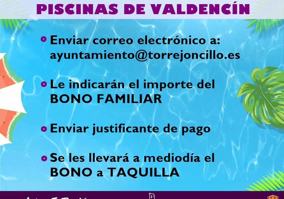 BONOS FAMILIARES PARA LAS PISCINAS DE VALDENCÍN