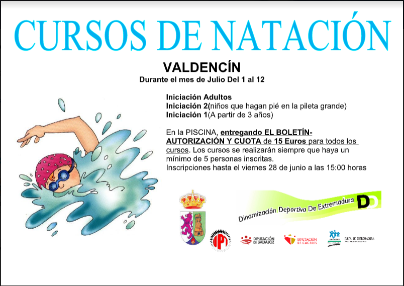 Curso de natación en Valdencin