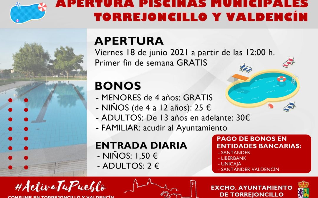 APERTURA PISCINAS MUNICIPALES