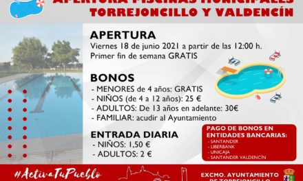 APERTURA PISCINAS MUNICIPALES