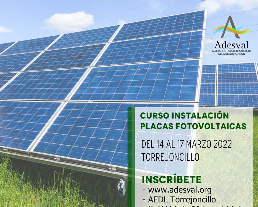 CURSO DE INSTALACIÓN DE PLACAS FOTOVOLTAICAS EN TORREJONCILLO