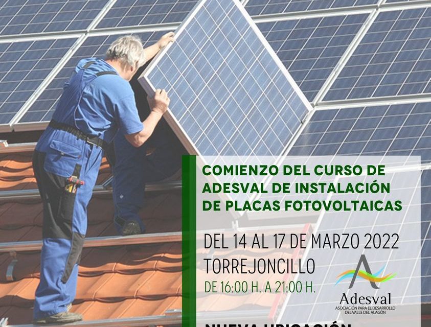 EL SALÓN DE PLENOS ACOGERÁ EL CURSO DE INSTALACIÓN DE PLACAS FOTOVOLTAICAS