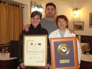 Mesón Las Tinajas recogió en Plasencia el galardón «Plato de Oro» 2012