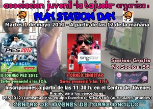 La Asociación Juvenil «La Tajuela» organiza el Play Station Day el próximo 1 de mayo