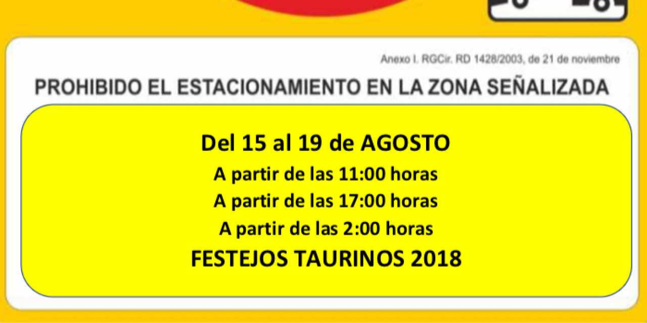 Señalización Festejos Taurinos 2018