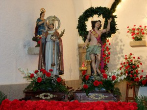 Ocho horas estuvieron los santos mártires de casa en casa en Portezuelo