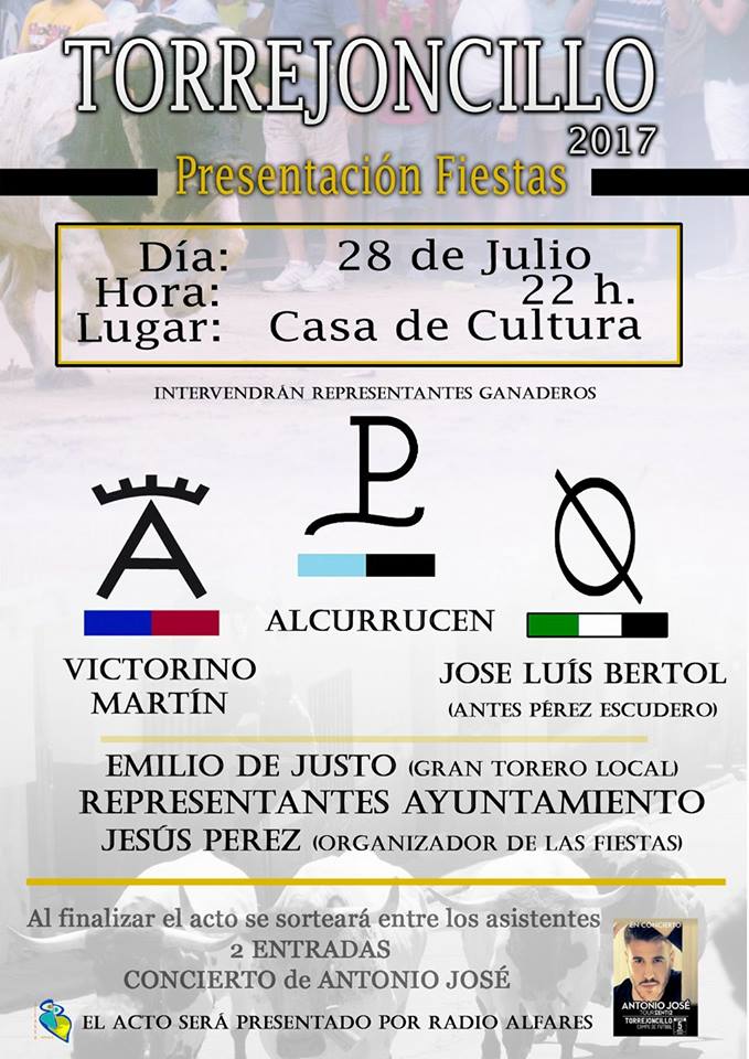 Presentación Fiestas de Torrejoncillo 2017