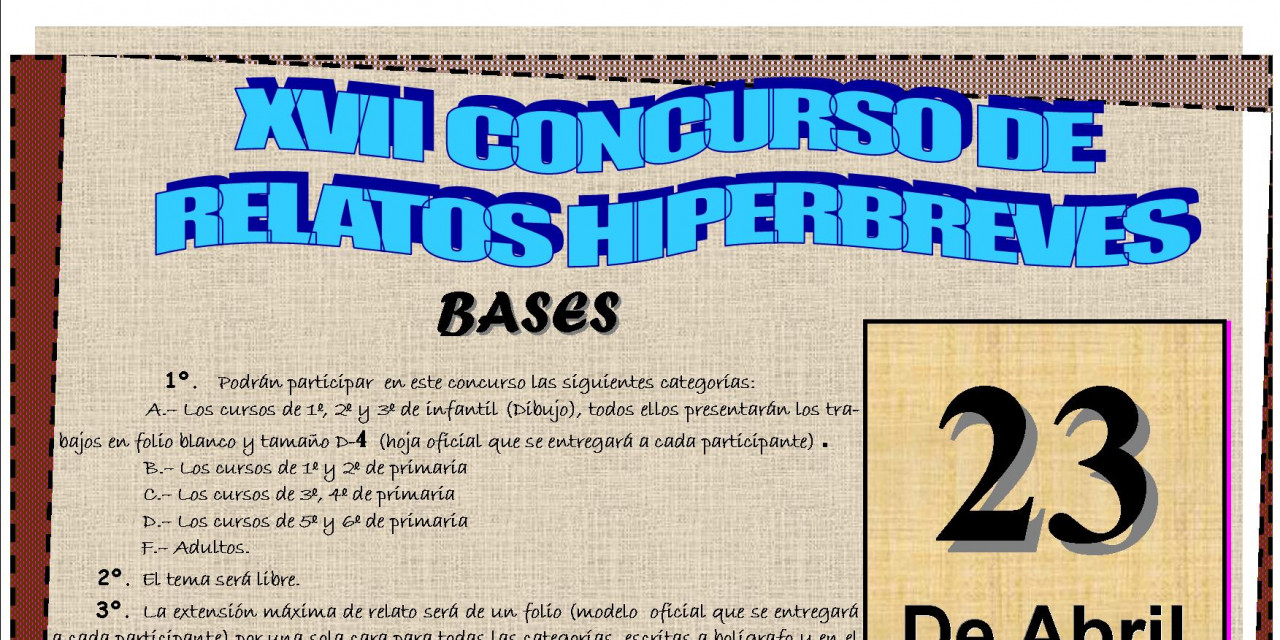 XVII Concurso de Relatos Hiperbreves de Torrejoncillo