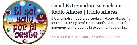 Canal Extremadura se cuela en Radio Alfares