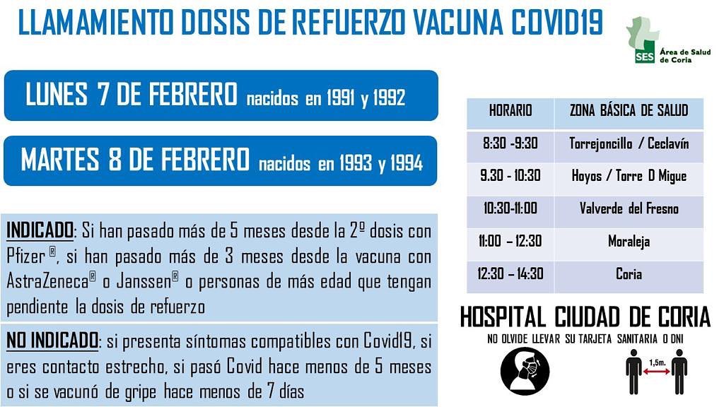 LLAMAMIENTO DOSIS DE REFUERZO VACUNA COVID-19