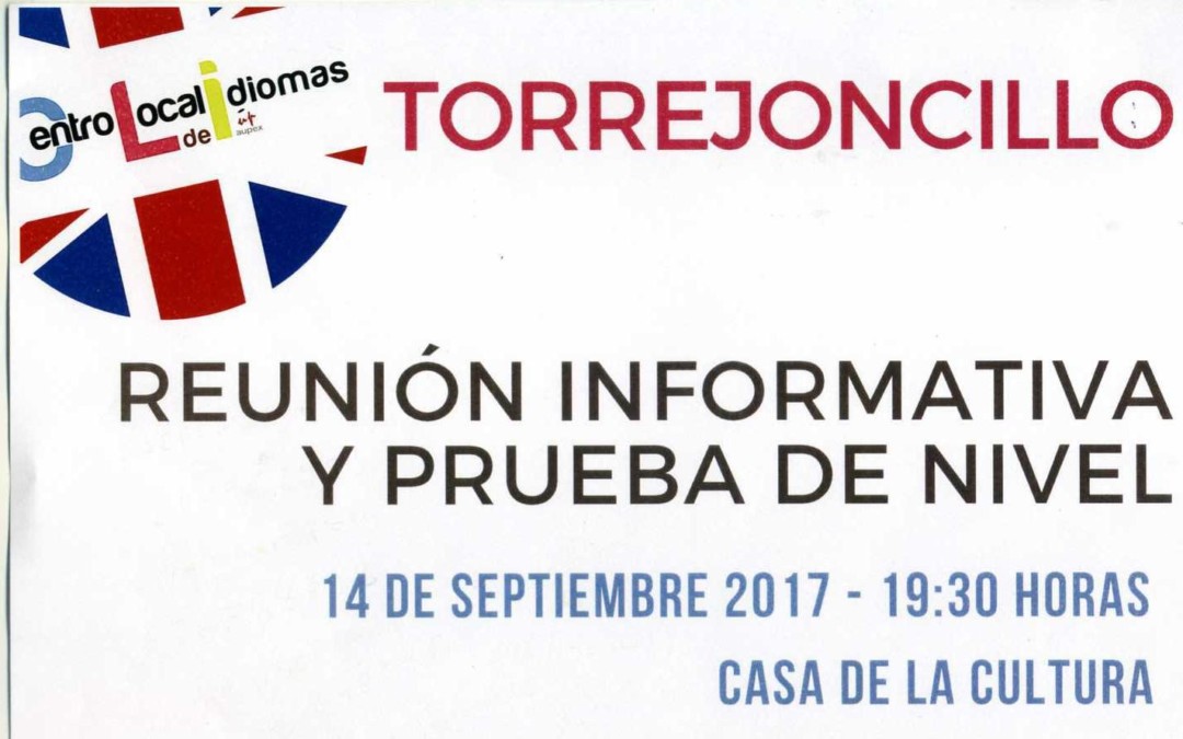 Reunión informativa y prueba de nivel del Centro Local de Idiomas