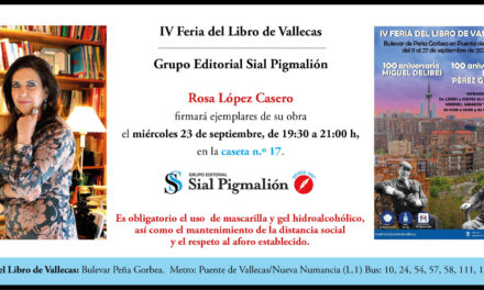 Rosa María López estará en la Feria del Libro de Vallecas, en Madrid