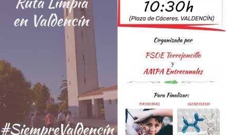 PSOE Torrejoncillo y AMPA Entrecanales organizan una Marcha Limpia en Valdencín