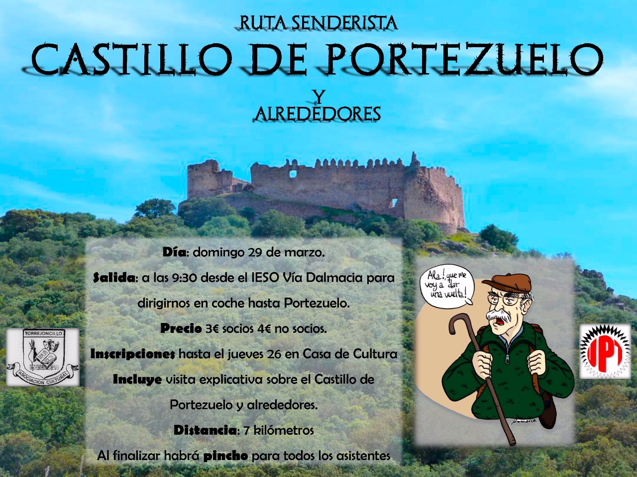 Ruta senderista Castillo de Portezuelo y alrededores con la Cultural