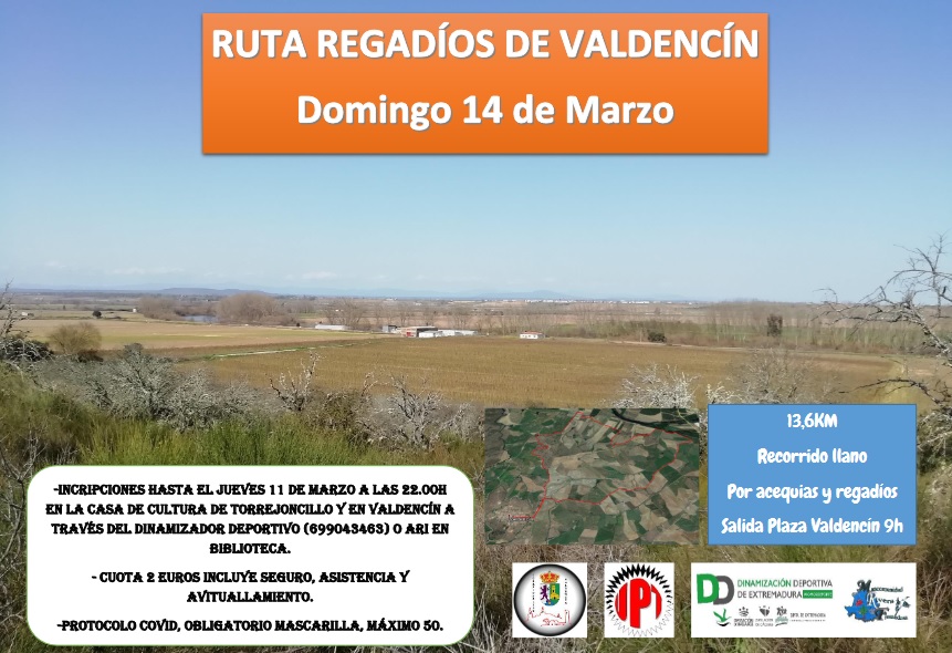 ¿Apetece una Ruta Senderista?. El próximo 14 de Marzo la tendremos en Valdencín