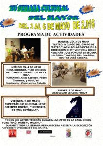 SEMANA CULTURAL DEL MAYOR 2016