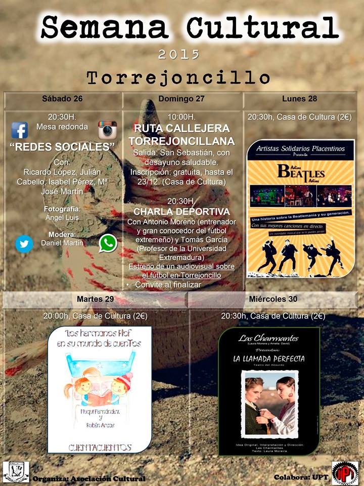 LLega la Semana Cultural Torrejoncillana 2015