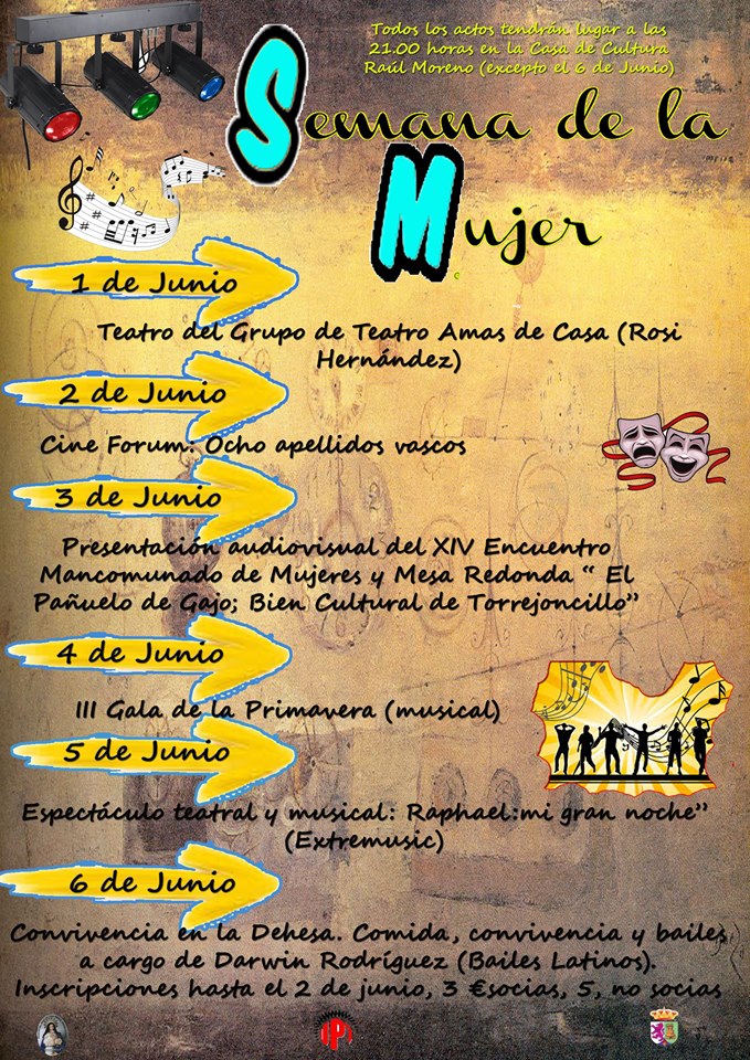 Atractivo programa para la Semana de la Mujer en Torrejoncillo