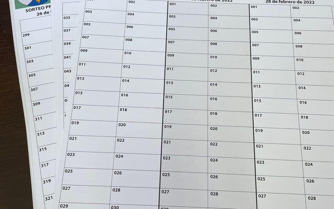 ESTE FIN DE SEMANA SE SORTEAN LOS TRES LOTES ARTESANOS