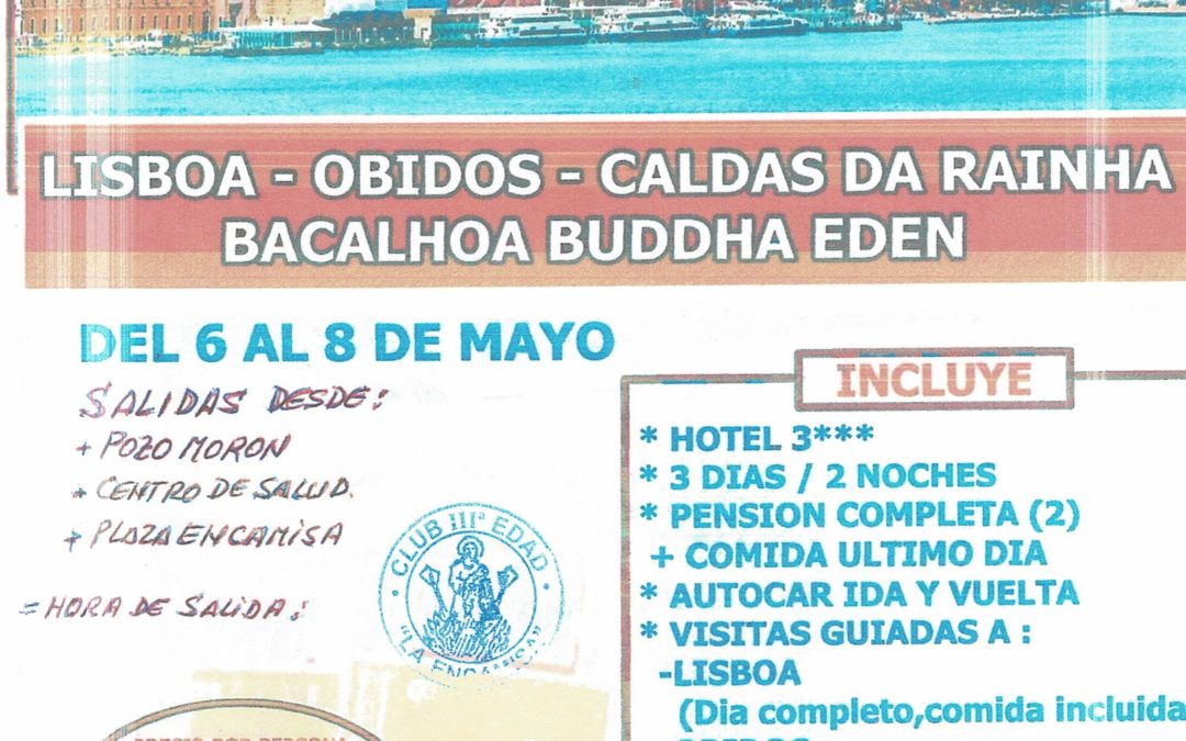 La Asociación Tercera Edad La Encamisá se va a Lisboa