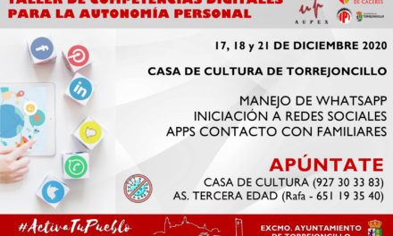 TALLER DE COMPETENCIAS DIGITALES PARA LA AUTONOMÍA PERSONAL