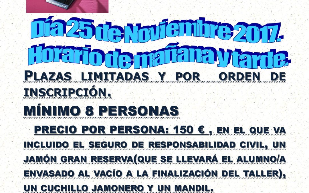 Taller de Iniciación del corte de Jamón